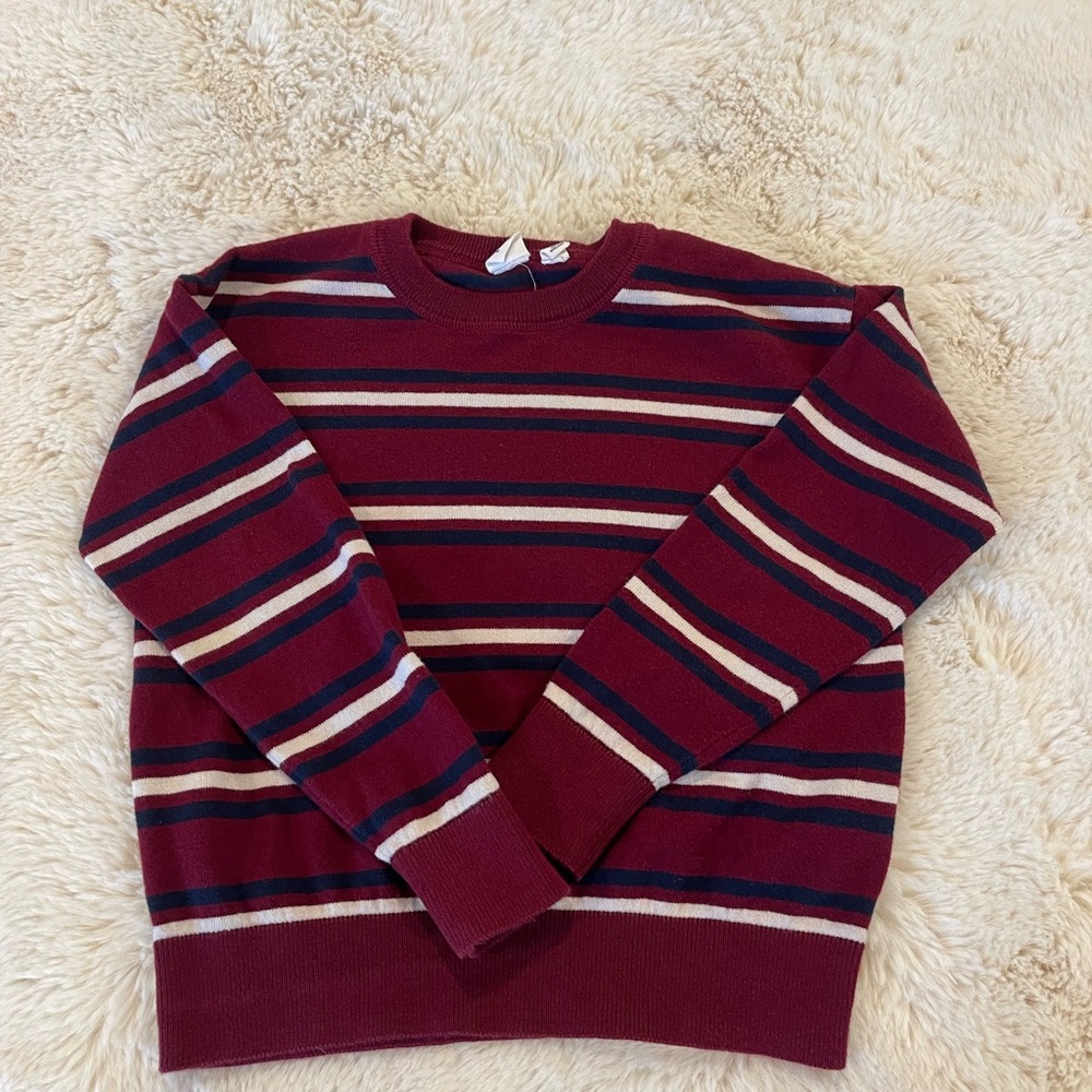 GAP Kids Burgundy Striped Sweatshirt